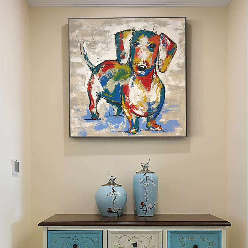 Dachshund Graffiti Canvas Paintings Abstract Dog Art Prints Poster Modern Bedroom Wall Painting Kids Room Decor Cuadros