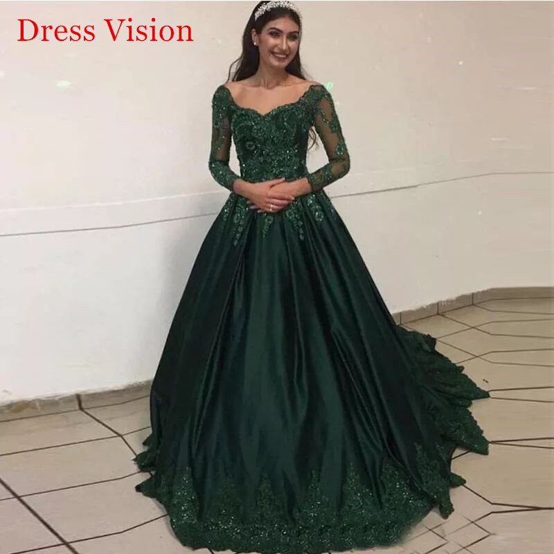 2021 Robe De Soiree Evening e Lace Appliques Beading Party Gowns Dark Green Long Sleeves 8po0
2021 Robe De Soiree Evening e Lace Appliques Beading Party Gowns Dark Green Long Sleeves 8po0