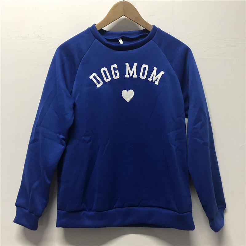 Women Fashion Hoodies Long Sleeve Spring Autumn Tops Ladies Casual Sweatshirt Dog Mom Pet Lovers O-Neck Female Pullover 201217