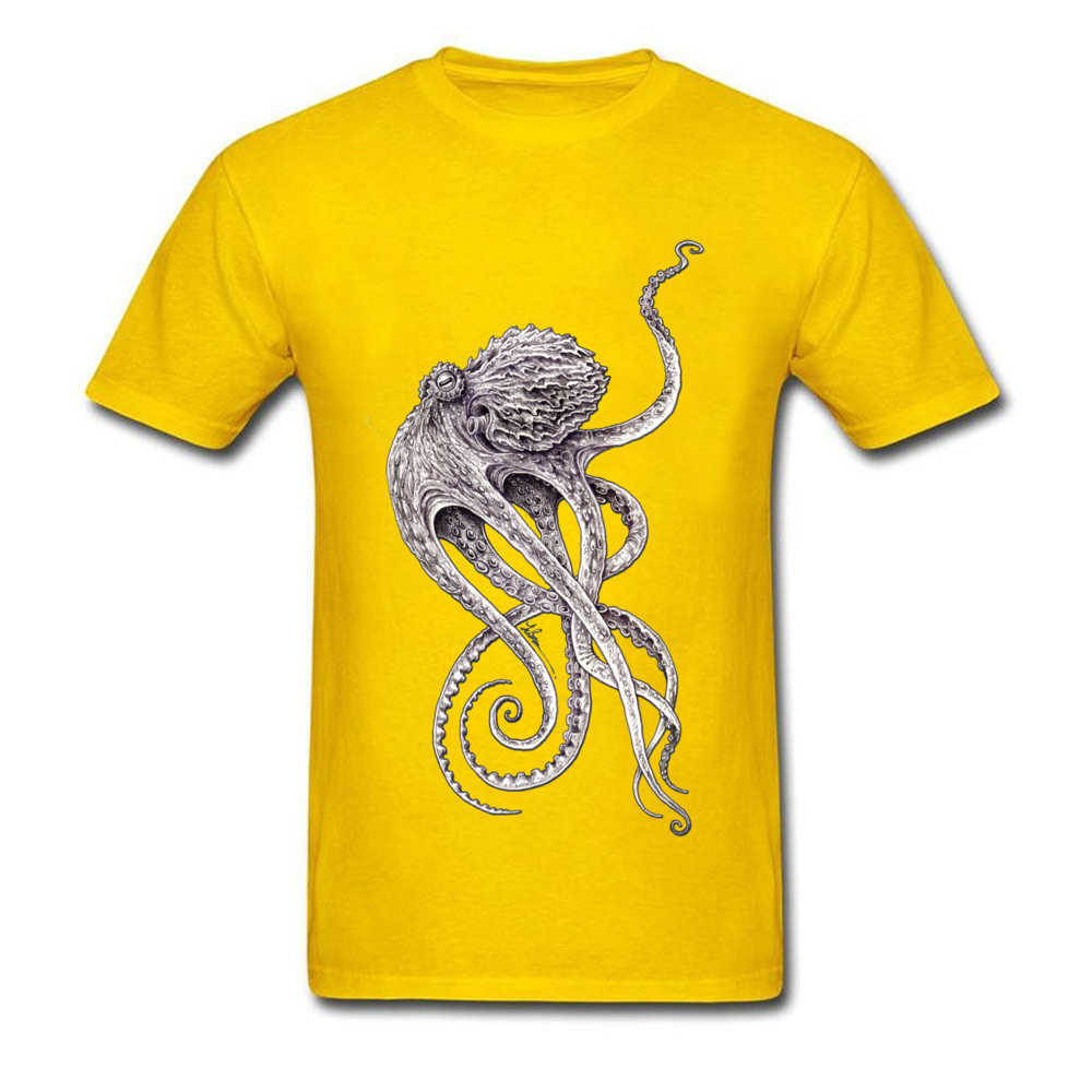 Retro Black T-shirt Men Elegant Octopus Print T Shirt Steampunk Tops Tees Personalized Short Sleeve TShirt Father Day Gift Cloth 210629