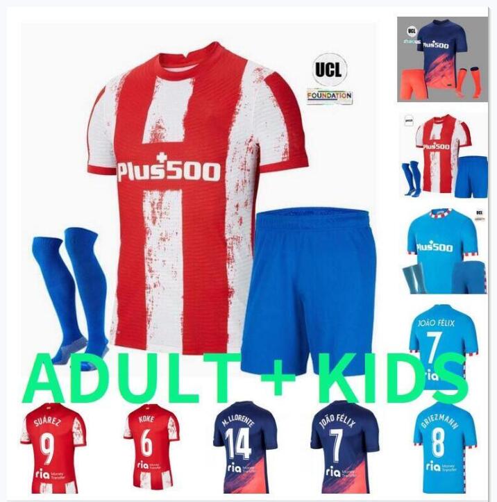 adult Kids Kit 21/22 JOAO FELIX GRIEZMANN CARRASCO M. Llorente Soccer Jerseys 2021 2022 KOKE SAUL Child shirt MORATA Football set+socks uniforms
adult Kids Kit 21/22 JOAO FELIX GRIEZMANN CARRASCO M. Llorente Soccer Jerseys 2021 2022 KOKE SAUL Child shirt MORATA Football set+socks uniforms