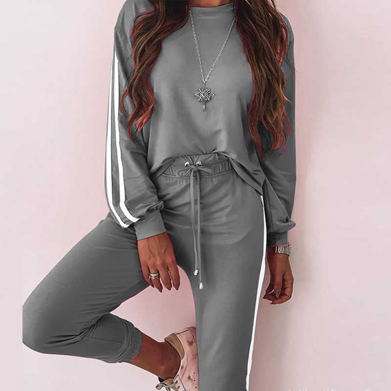 Women Fashion Stripe Suits Long Sleeve Patchwork Top + Drawstring Pants Jogging Two Piece Sets Autumn Sportswear Tracksuits 210709, Pink
Women Fashion Stripe Suits Long Sleeve Patchwork Top + Drawstring Pants Jogging Two Piece Sets Autumn Sportswear Tracksuits 210709, Pink