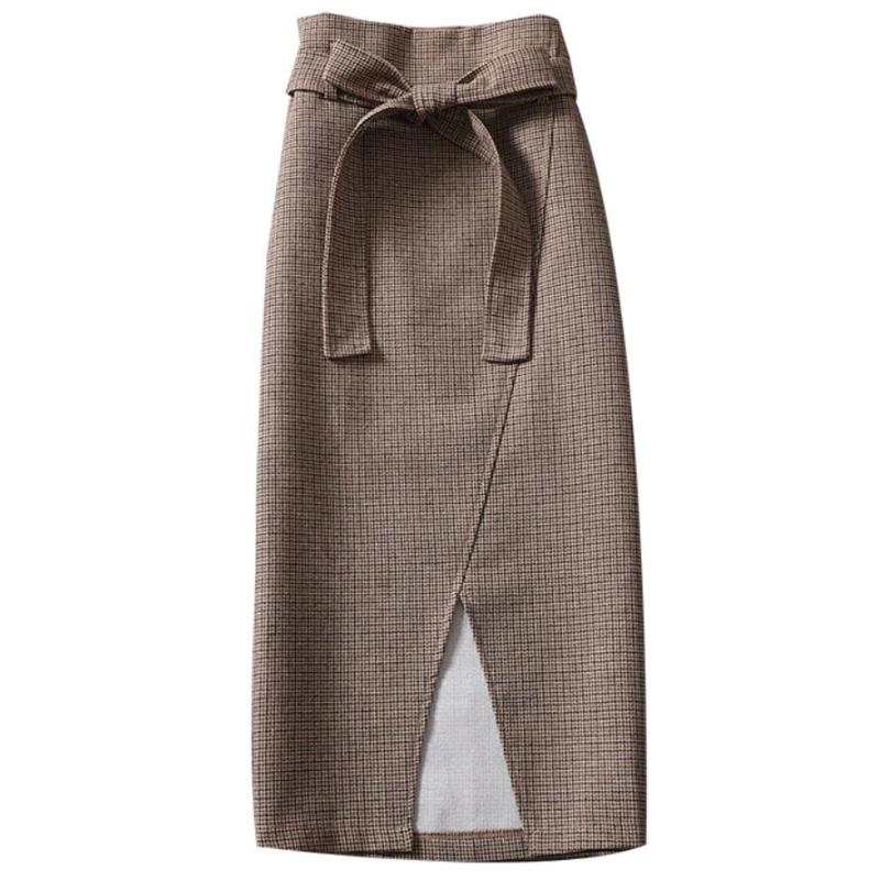 Skirts 2021 Autumn And Winter Small Fresh Houndstooth Plaid Package Hip Women Straight Split High Waist British Style Skirt A-line, Khaki
Skirts 2021 Autumn And Winter Small Fresh Houndstooth Plaid Package Hip Women Straight Split High Waist British Style Skirt A-line, Khaki