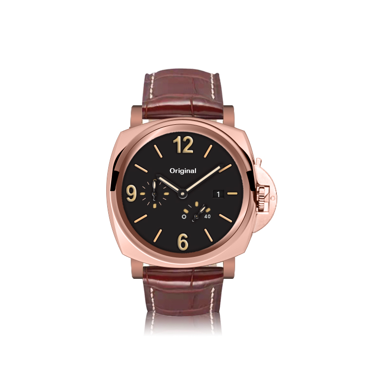 Men's Luxury Automatic Mechanical Watch REQUIN PAM 1940 Rose Gold Case Brown Alligator Leather Strap Black Small Seconds Working Calendar BANG Sapphire Mirror, Multi-color
Men's Luxury Automatic Mechanical Watch REQUIN PAM 1940 Rose Gold Case Brown Alligator Leather Strap Black Small Seconds Working Calendar BANG Sapphire Mirror, Multi-color