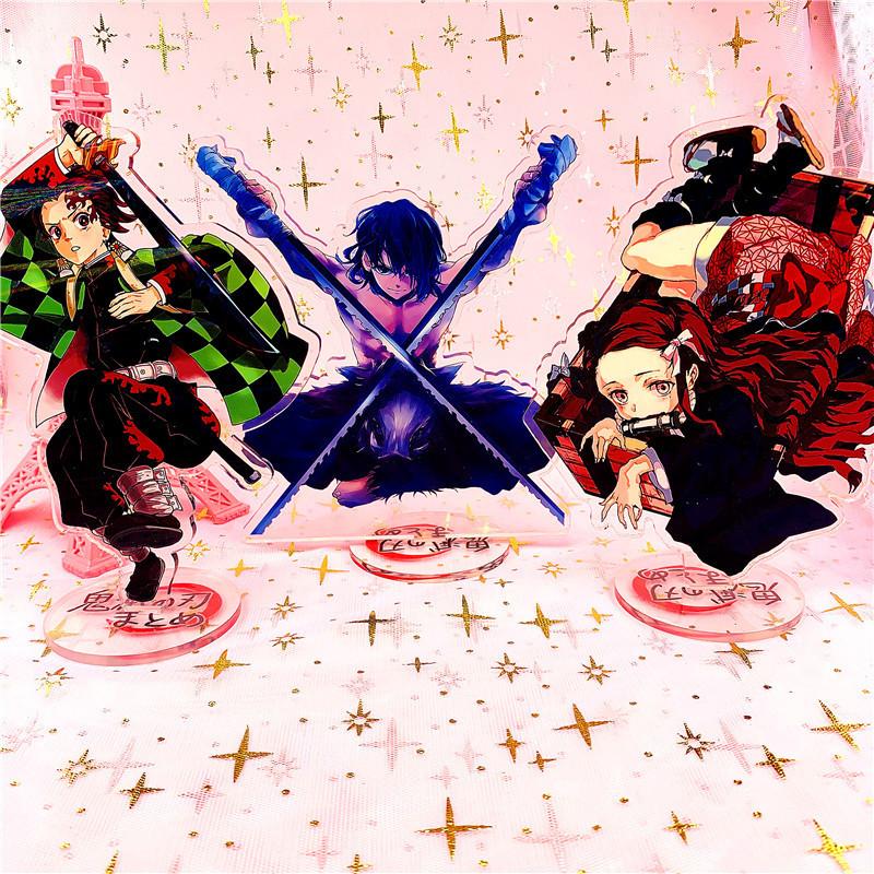 Keychains Anime Demon Demon Slayer Keychain Cute Rengoku Student Student Accessoire de bureau Kamado Tanjirou Cosplay Pompom Yaiba Card