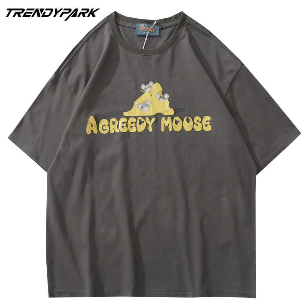 Men's T-shirt Cheese Letters Summer Short Sleeve Printed Hip Hop Oversize Cotton Casual Harajuku Streetwear Top Tshirts Clothing 210601
