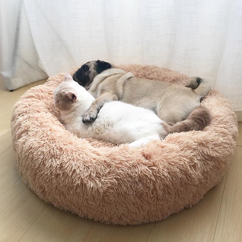 Dog wool coat pet round bed cushion for small dogs medium large cat winter dog kennel pet bed, White
Dog wool coat pet round bed cushion for small dogs medium large cat winter dog kennel pet bed, White