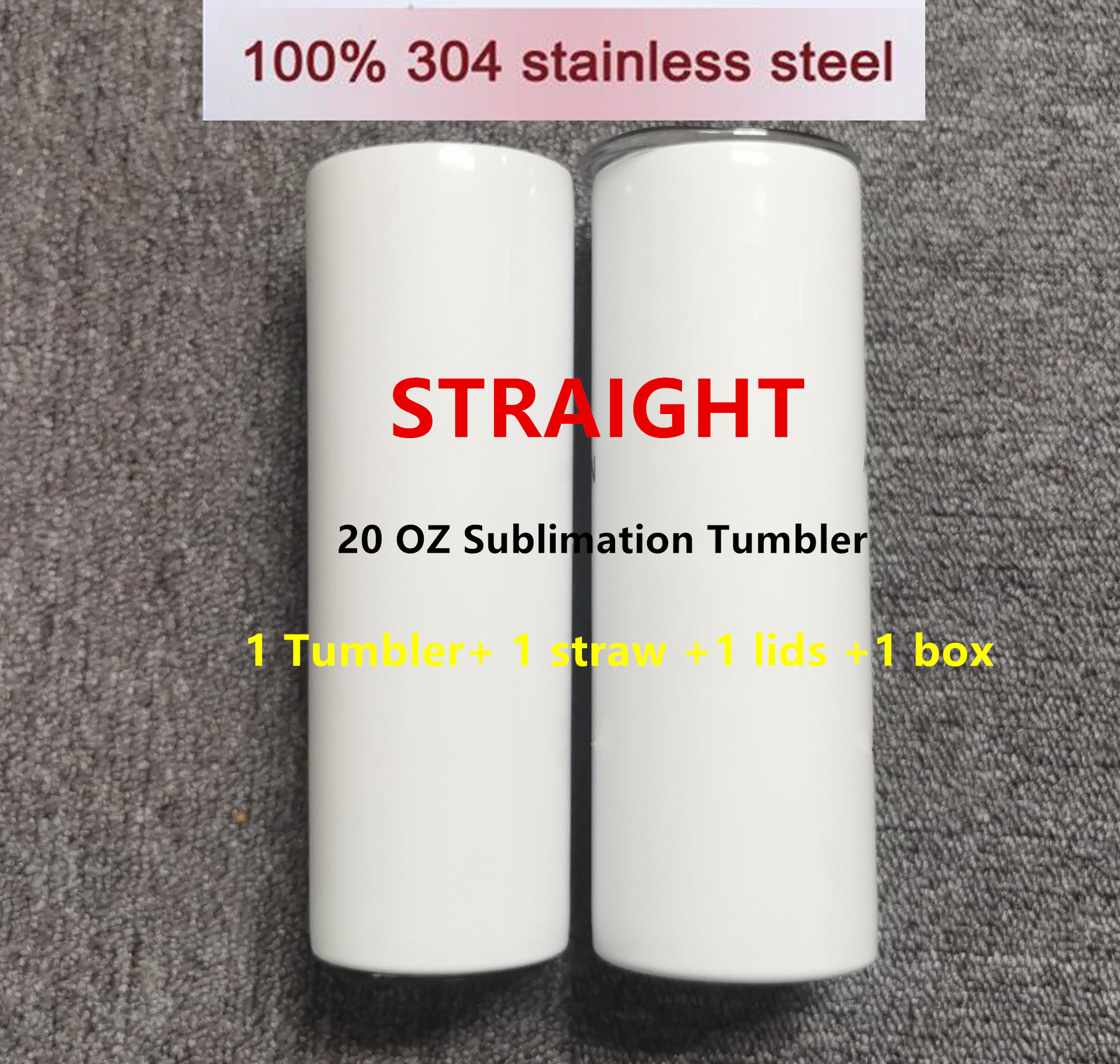 Sublimation Tumblers 20oz Blank white tapered straight cups with lid straw 304 Stainless steel vacuum insulated water mugs, Customize
Sublimation Tumblers 20oz Blank white tapered straight cups with lid straw 304 Stainless steel vacuum insulated water mugs, Customize