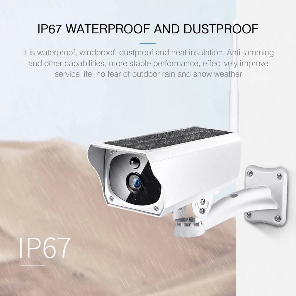 Wifi Wireless Solar Powered Surveillance IP Camera 1080P Waterproof Night Vesion Intercom Indoor Outdoor Security Camera