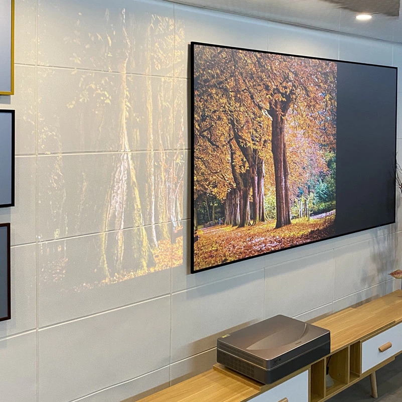 Ultra Short Throw Ambient Light Rejecting Fixed Frame Projector Screen 16:9 HDTV 4K 8K High Quality PET Crystal UST ALR 0.9 Gain For Home Theater Laser Projector
Ultra Short Throw Ambient Light Rejecting Fixed Frame Projector Screen 16:9 HDTV 4K 8K High Quality PET Crystal UST ALR 0.9 Gain For Home Theater Laser Projector