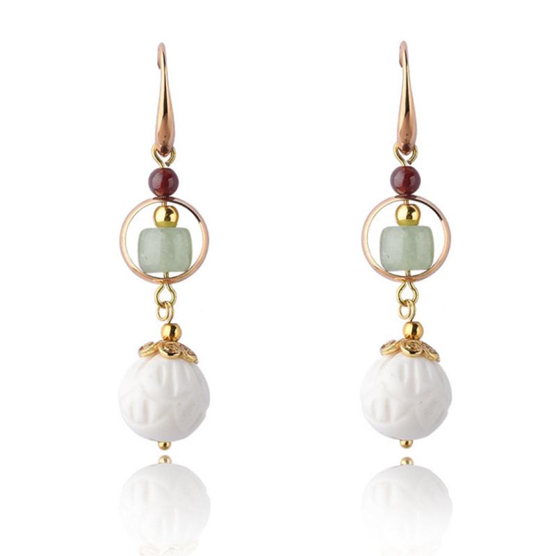 Dangle & Chandelier FYSL Light Yellow Gold Color Green Aventurine And White Shell Earrings For Women Jewelry
Dangle & Chandelier FYSL Light Yellow Gold Color Green Aventurine And White Shell Earrings For Women Jewelry