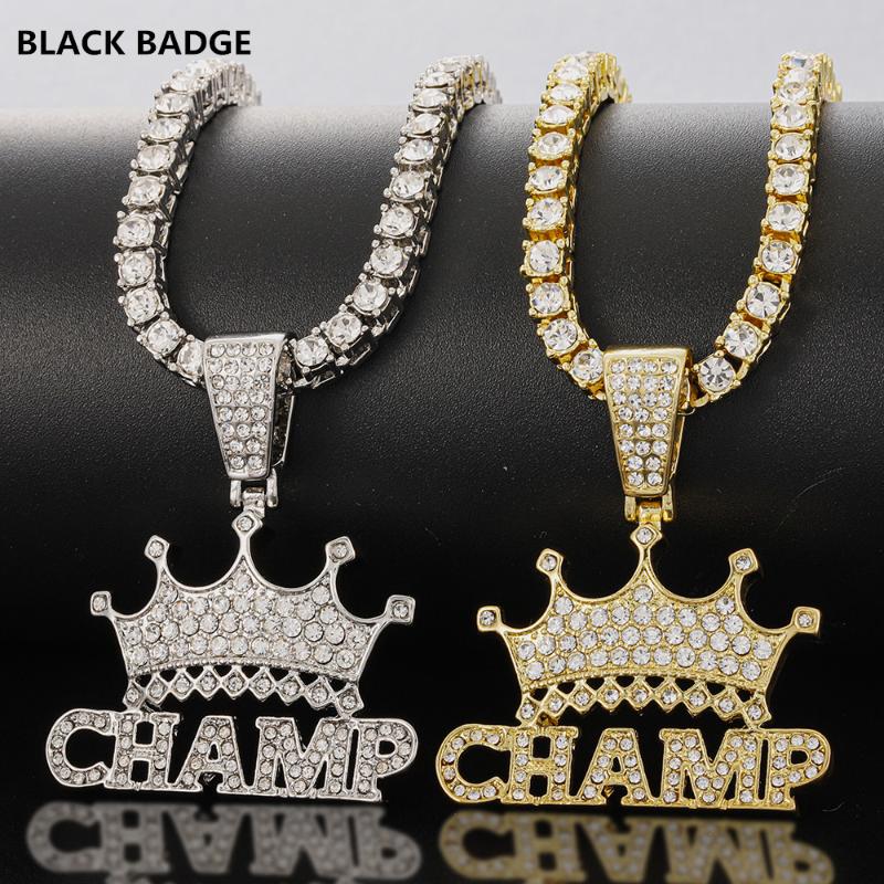 Chains Iced Out CHAMP Crown Pendant Necklace Choker Chain Women Hip-Hop Jewelry For Men Tennis 2021 Fashion
Chains Iced Out CHAMP Crown Pendant Necklace Choker Chain Women Hip-Hop Jewelry For Men Tennis 2021 Fashion