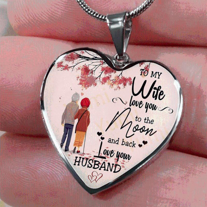 Pendant Necklaces To My Wife I Love You The Moon And Back Heart Necklace Romantic Anniversary Birthday Gift From Husband
Pendant Necklaces To My Wife I Love You The Moon And Back Heart Necklace Romantic Anniversary Birthday Gift From Husband