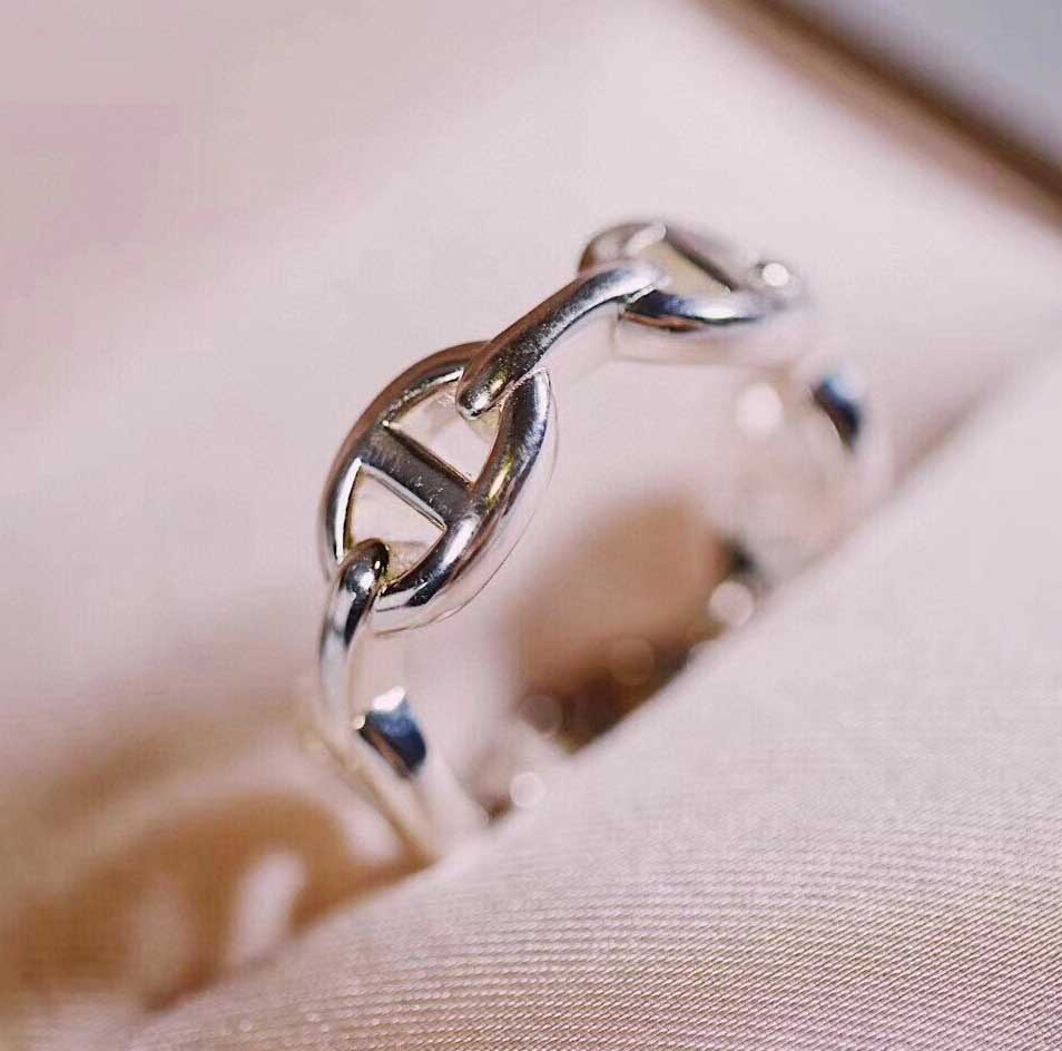 S925 silver punk band ring hollow design in platinum color for women wedding jewelry gift have stamp box PS4813