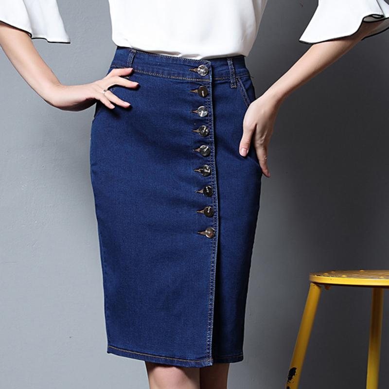 Skirts Denim Long Skirt One-breasted Half-length Bag Hip Mid-length 2021 Plus Size Women' Clothing, Black
Skirts Denim Long Skirt One-breasted Half-length Bag Hip Mid-length 2021 Plus Size Women' Clothing, Black