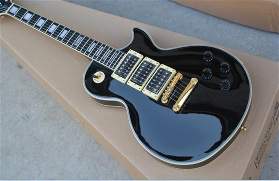 

New Arrival Custom Shop Peter Frampton Signature Black Electric Guitar 3 Pickups Mahogany Body Rosewood Fingerboard with Gold Hardware High Quality
