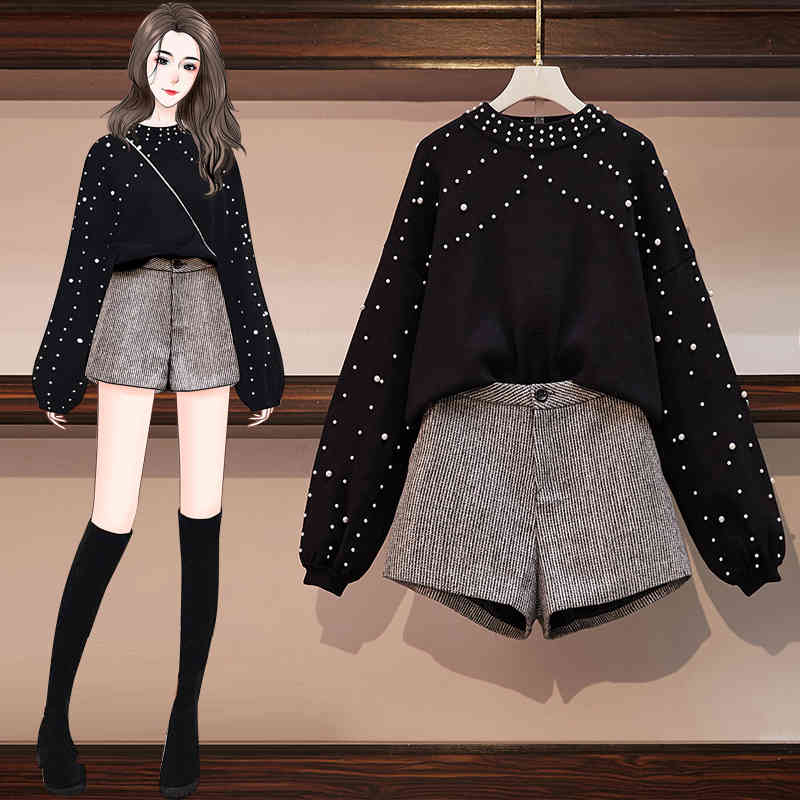 Winter Plus Size Women Knitting Sets Solid V-Neck Pearls Beading Pullover Sweater Top+Package Hip Pencil Mermaid Skirt Suit 210525
Winter Plus Size Women Knitting Sets Solid V-Neck Pearls Beading Pullover Sweater Top+Package Hip Pencil Mermaid Skirt Suit 210525
