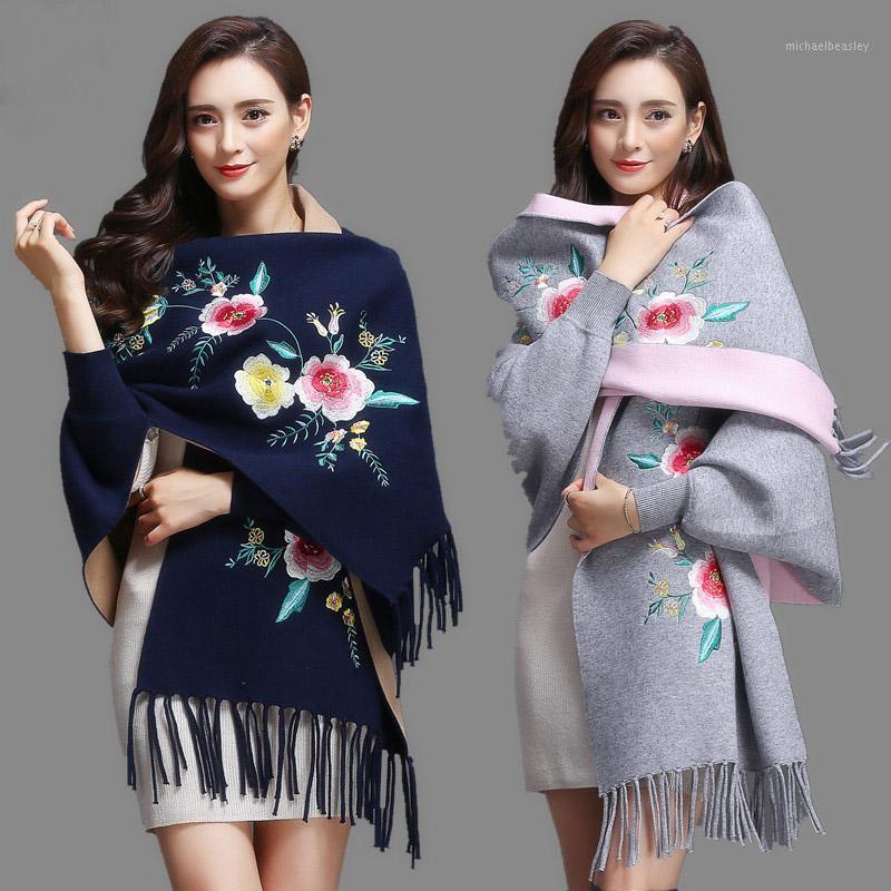 Scarves Winter Shawl Embroider Thick Warm Tassels Cotton Wool Blend Poncho Floral Women's Scarf Cape Women Oversized
Scarves Winter Shawl Embroider Thick Warm Tassels Cotton Wool Blend Poncho Floral Women's Scarf Cape Women Oversized
