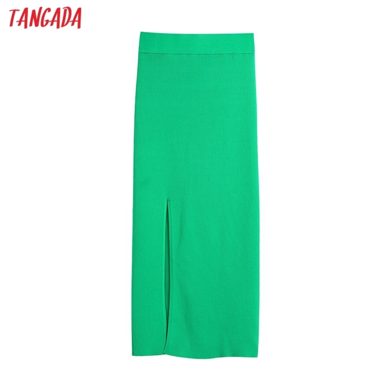 Tangada Women Green Knit Midi Skirt Faldas Mujer Vintage Strethy Waist Office Ladies Elegant Chic Mid Calf Skirts BE953 210708
Tangada Women Green Knit Midi Skirt Faldas Mujer Vintage Strethy Waist Office Ladies Elegant Chic Mid Calf Skirts BE953 210708