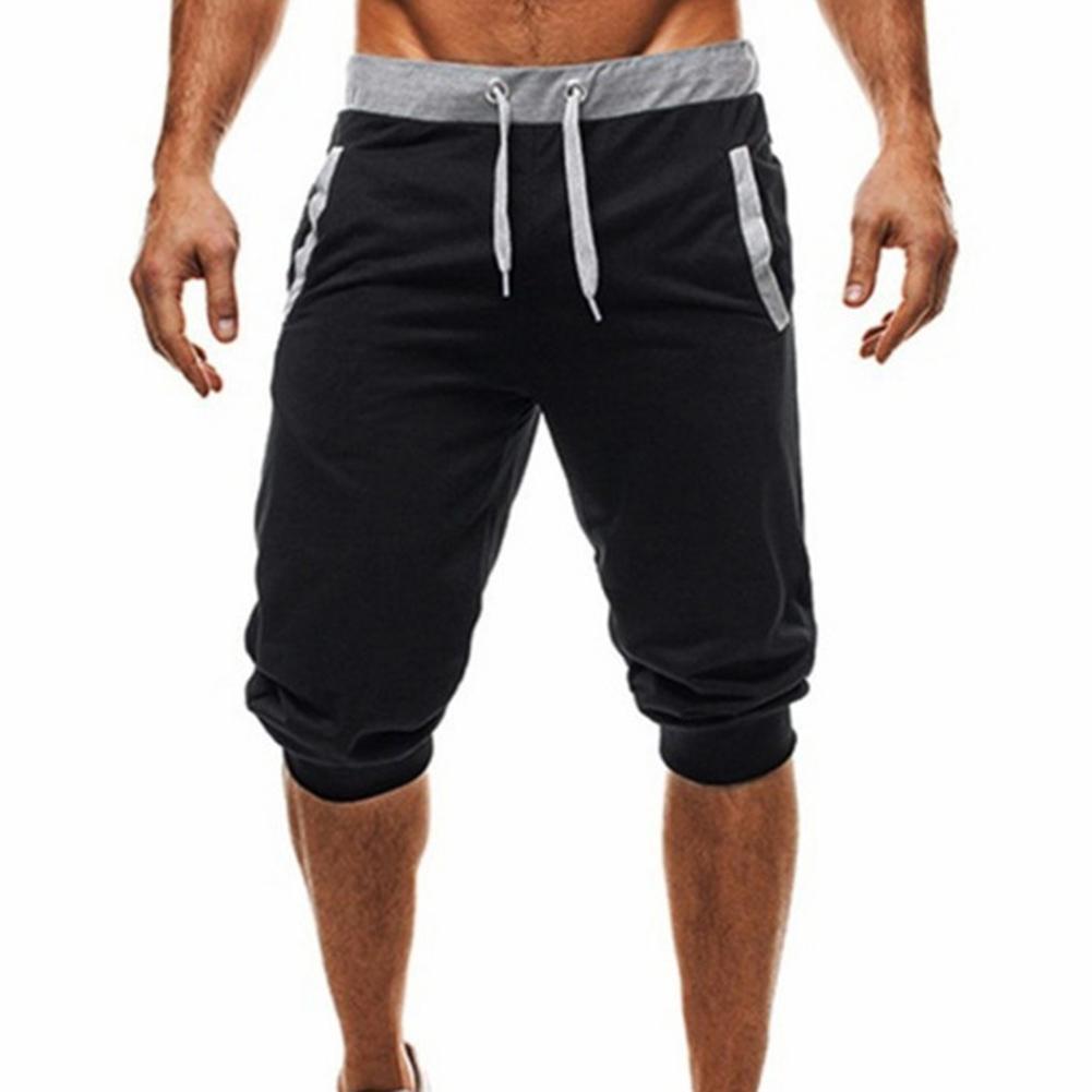Men Summer Harem Pants Slacks Shorts Sport Sweatpants Drawstring Jogger Trousers Casual Shorts C0222