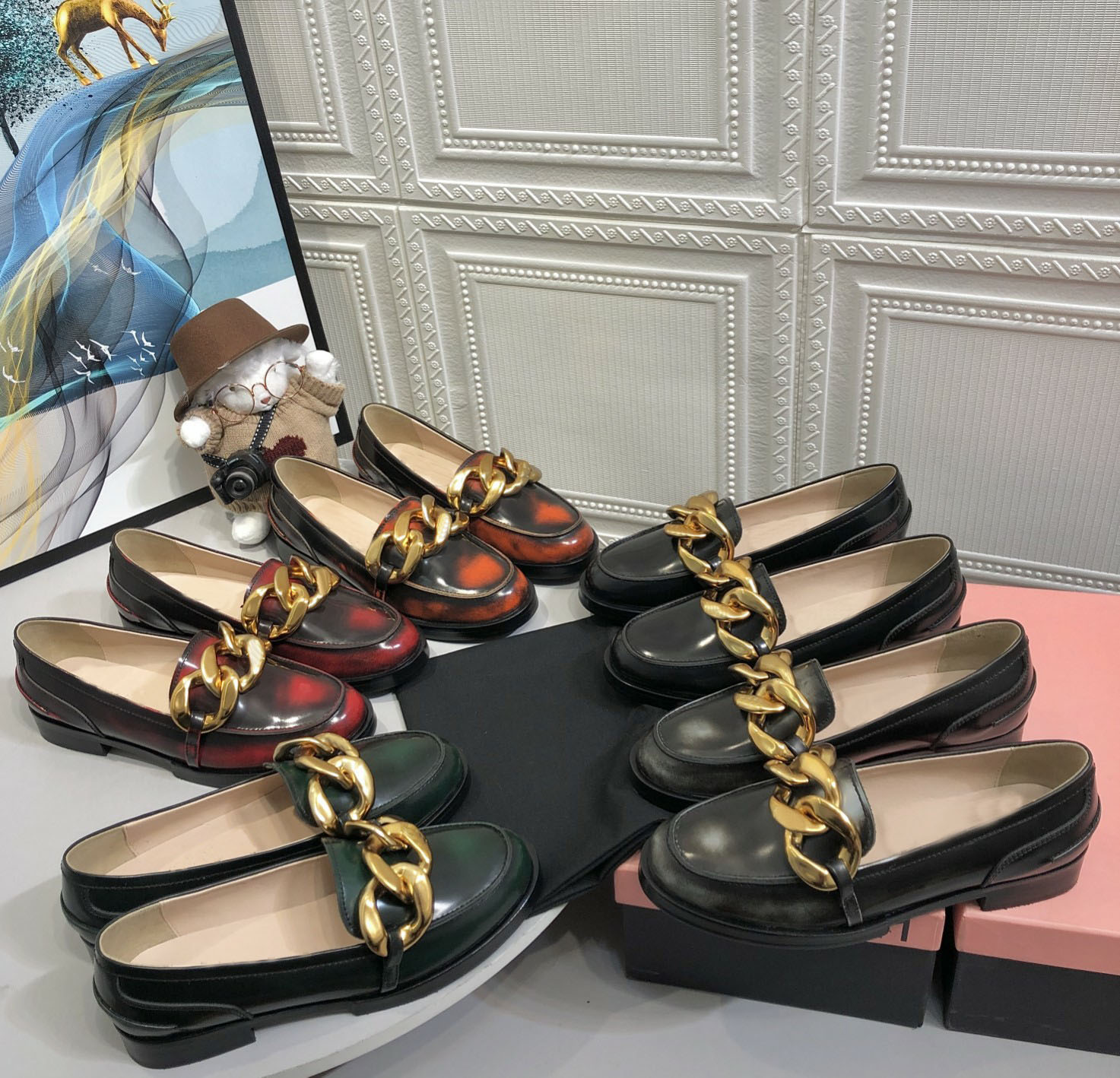 Designer high quality womens fashion round head leather thick heel no lace up mouth spring new formal shoes elegant sexy lady temperament, Extra shoebox
Designer high quality womens fashion round head leather thick heel no lace up mouth spring new formal shoes elegant sexy lady temperament, Extra shoebox