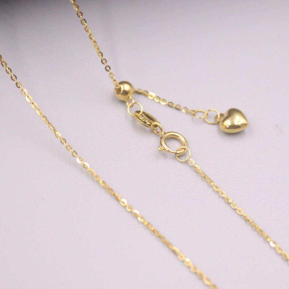 Real 18K Yellow Gold Necklace Women's Rolo O-Chain Female 45cm/18inch Gift Thin Neckalce Jewellery Heart Chain Adjustable
Real 18K Yellow Gold Necklace Women's Rolo O-Chain Female 45cm/18inch Gift Thin Neckalce Jewellery Heart Chain Adjustable