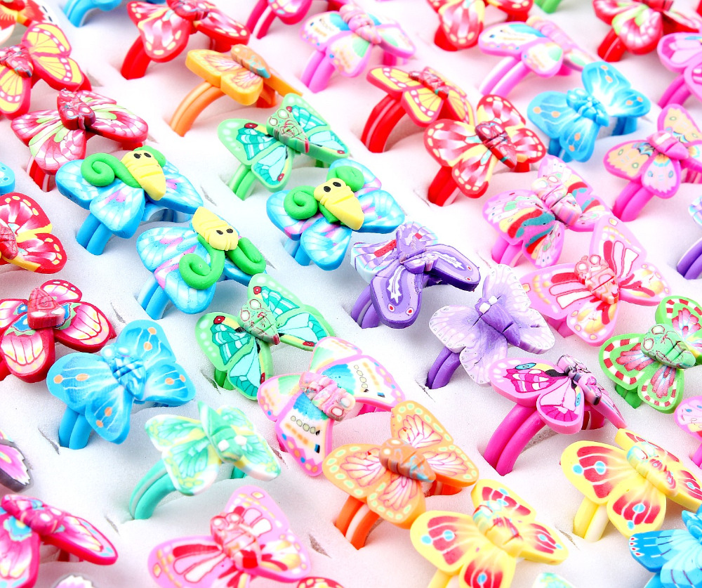 Wholesale Childrens 30pcs Band Rings Lot Mix Colour Butterfly Baby Child Girl Party Polymer Clay Finger Ring
Wholesale Childrens 30pcs Band Rings Lot Mix Colour Butterfly Baby Child Girl Party Polymer Clay Finger Ring