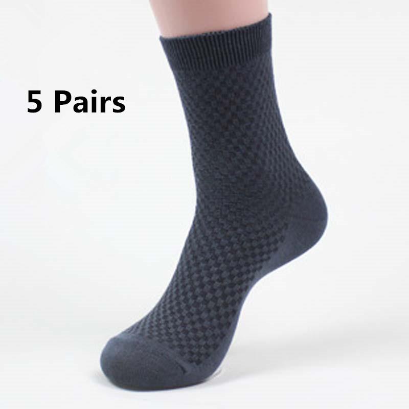 Men039s Socks 5Pairlot Men Bamboo Fiber Compression Summer Long Business Casual Sports Mens Dress Sock Gifts High Quality