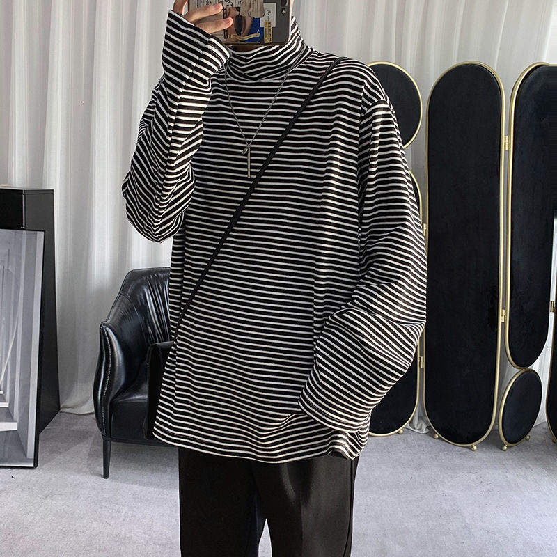 2021 New Autumn High Neck t Shirt Men's Fashion Casual Cotton Striped T-shirt Men Streetwear Loose Korean Long-sleeved Tshirt Mens Tops W7if, Purple
2021 New Autumn High Neck t Shirt Men's Fashion Casual Cotton Striped T-shirt Men Streetwear Loose Korean Long-sleeved Tshirt Mens Tops W7if, Purple