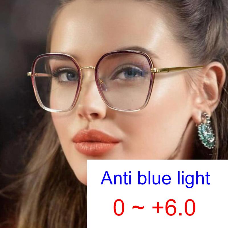 Sunglasses Oversized Gradient Metal Big Frame Square Anti-blue Light Finished Reading Glasses Women Prescription Eyewear Optical Eyeglasses
Sunglasses Oversized Gradient Metal Big Frame Square Anti-blue Light Finished Reading Glasses Women Prescription Eyewear Optical Eyeglasses
