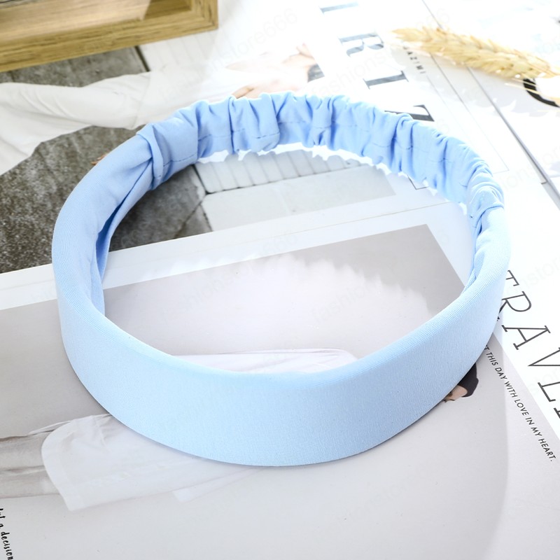 Women Elastic Headbands Girls Solid Color Cloth Hairbands Sports Yoga Hair band Fashion Hair Accessories Headwear