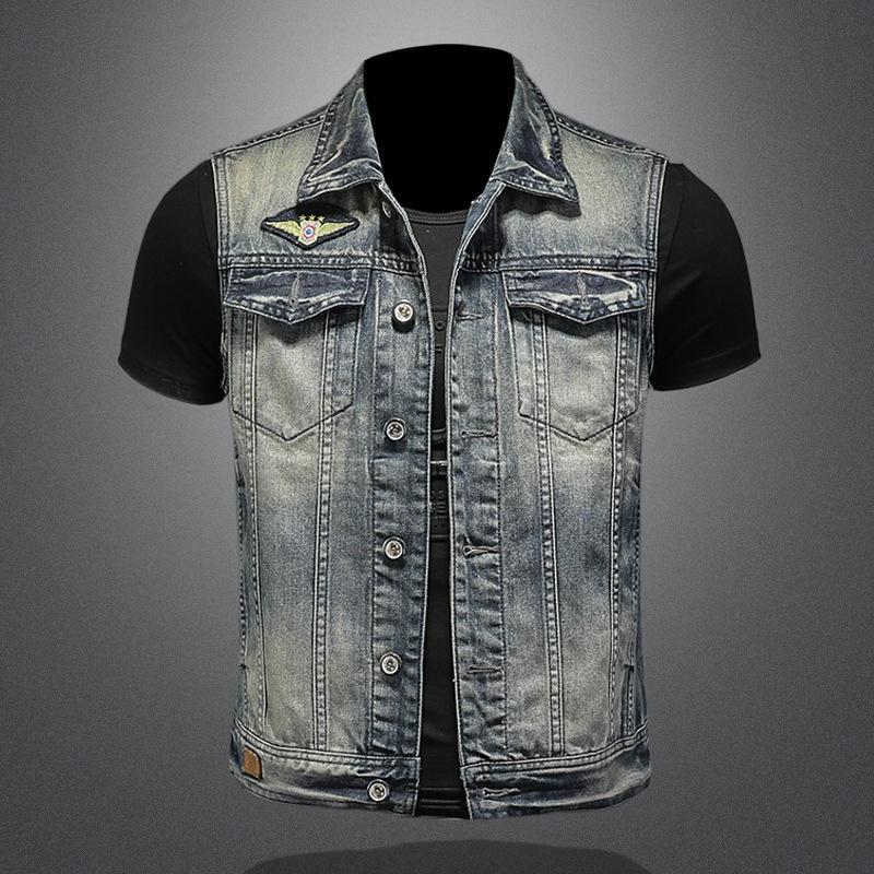 Men' Vests Cotton Denim Vest Men Plus Size 5XL Waistcoat Sleeveless Jacket Fashion Ripped Casual Cowboy Hip Hop Streetwear Clothing, 01
Men' Vests Cotton Denim Vest Men Plus Size 5XL Waistcoat Sleeveless Jacket Fashion Ripped Casual Cowboy Hip Hop Streetwear Clothing, 01