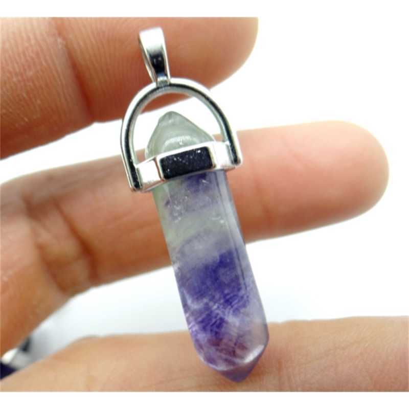 Natural stone fluorite Quartz Crystal Turquoises lapis tiger eye chakra pendant for diy Jewelry making necklace Accessories24pcs 201013