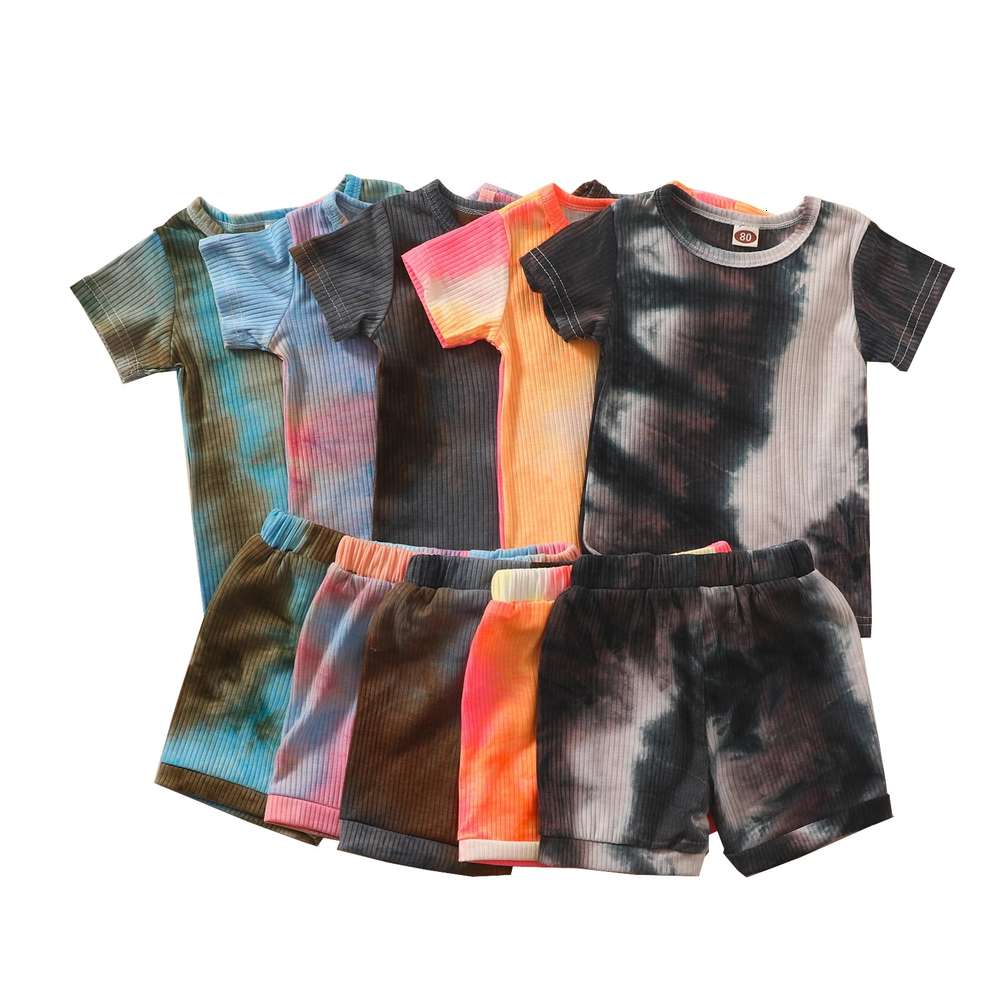 Boys and girls suits Spring and summer children's suit fashion tie dye boys' girls' shorts short sleeve two piece set, White
Boys and girls suits Spring and summer children's suit fashion tie dye boys' girls' shorts short sleeve two piece set, White