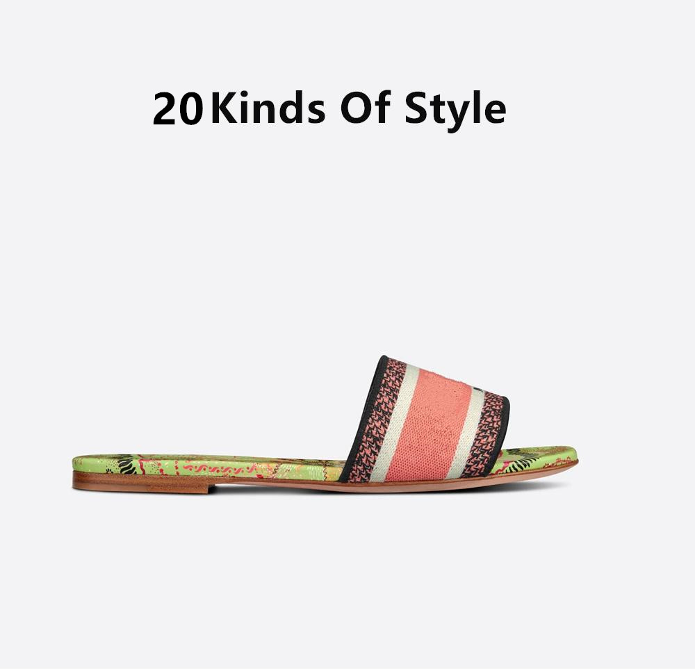 2021 Women Slippers Summer Sandals designer Beach Sexy print Open Toe Ladies Shoes Cross Strap Female Slides Rome Flat Flip Flops, D1 with box
2021 Women Slippers Summer Sandals designer Beach Sexy print Open Toe Ladies Shoes Cross Strap Female Slides Rome Flat Flip Flops, D1 with box