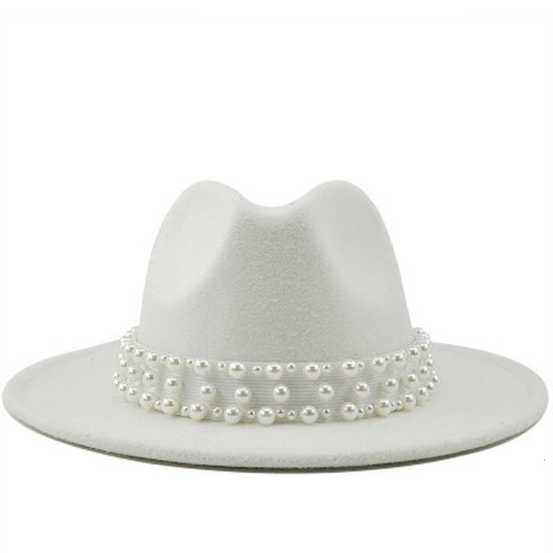 2021 New Women Hats Autumn Luxury Pearl Band Belt Designed Fedora Handmade Outdoor Felted White Black Casual Formal Winter Hat Mrwz
2021 New Women Hats Autumn Luxury Pearl Band Belt Designed Fedora Handmade Outdoor Felted White Black Casual Formal Winter Hat Mrwz