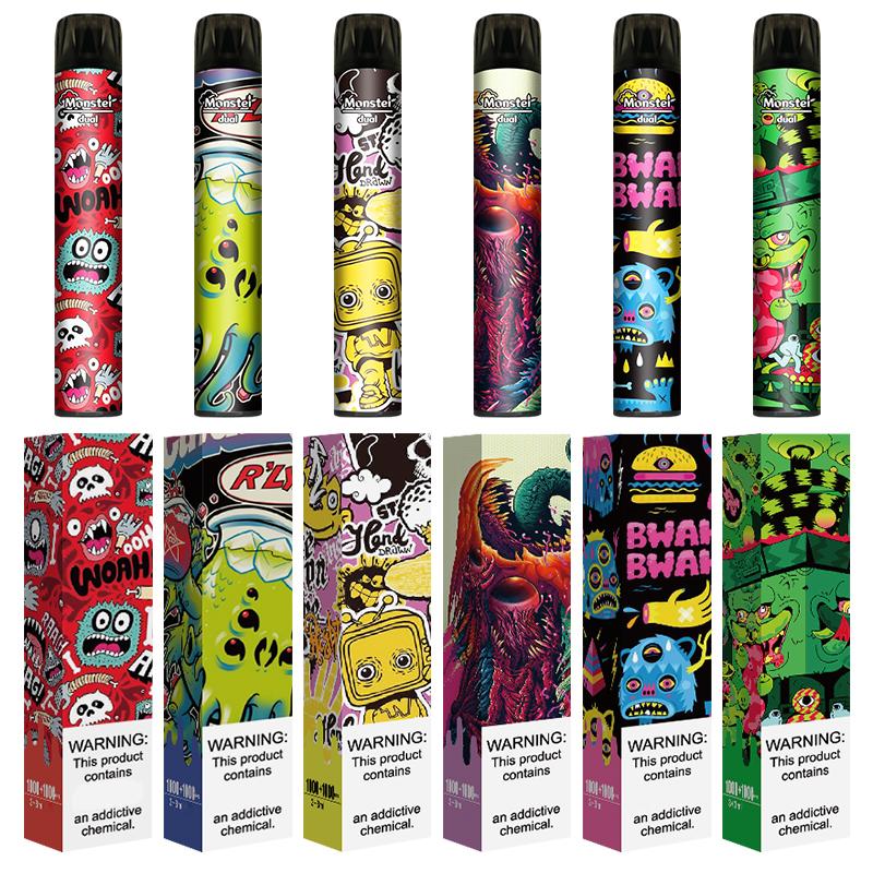 Monster Dual 2in1 E cigarettes Kit Pod Device 2000 Puffs Vape Pen 6ml Pre-charged Kit DHL free
Monster Dual 2in1 E cigarettes Kit Pod Device 2000 Puffs Vape Pen 6ml Pre-charged Kit DHL free