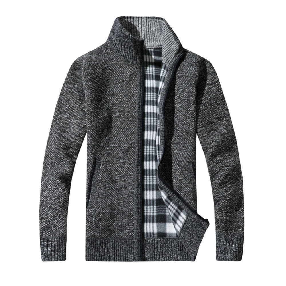 New winter young men's cashmere thickened cardigan collar loose warm sweater coat large, White;black
New winter young men's cashmere thickened cardigan collar loose warm sweater coat large, White;black
