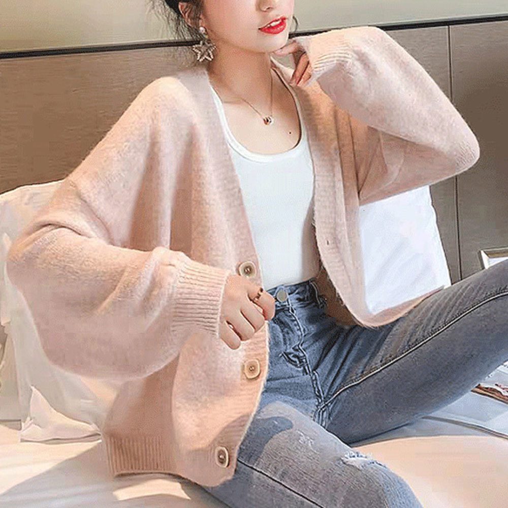 2021 New Korean Chic Cardigans Autumn Casual Solid Harajuku Sweater Coat Ladies All-match Knitted Tops Outwear Poncho Cyni, Pink
2021 New Korean Chic Cardigans Autumn Casual Solid Harajuku Sweater Coat Ladies All-match Knitted Tops Outwear Poncho Cyni, Pink