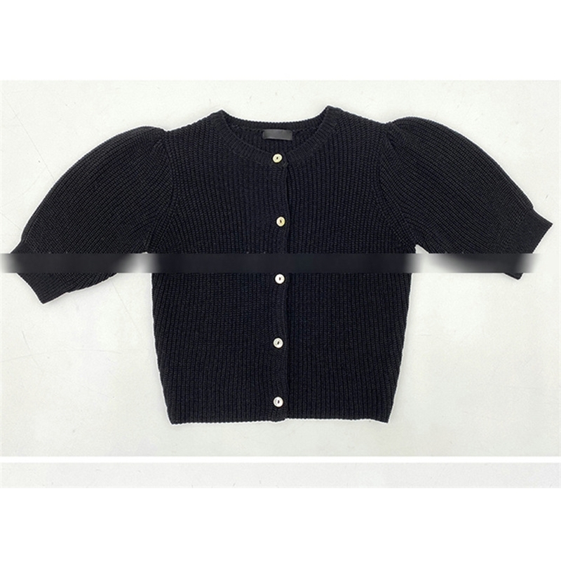 WOMENGAGA Korea Summer Tops Sexy Pink Women's Sweet Lady Puff Sleeve Short Knitted Slim T Sweater Women 8UY5 210603