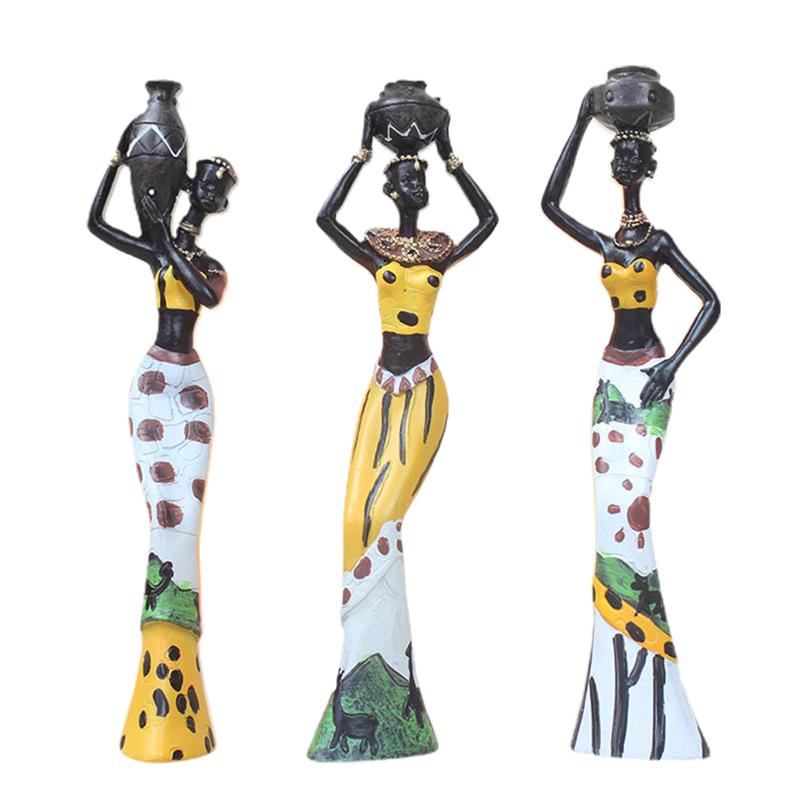 Decorative Objects & Figurines 3pcs Women Vintage Collectible Living Room Gift Home Decor Black Art Piece Desktop Statue Resin African Sculp
Decorative Objects & Figurines 3pcs Women Vintage Collectible Living Room Gift Home Decor Black Art Piece Desktop Statue Resin African Sculp