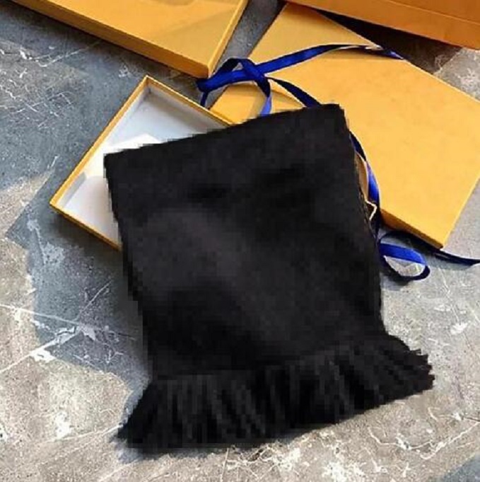 Winter scarf unisex 100% wool scarfs classic letter Wrap Unisex ladies and boys cashmere shawl Lame shawls with box JY