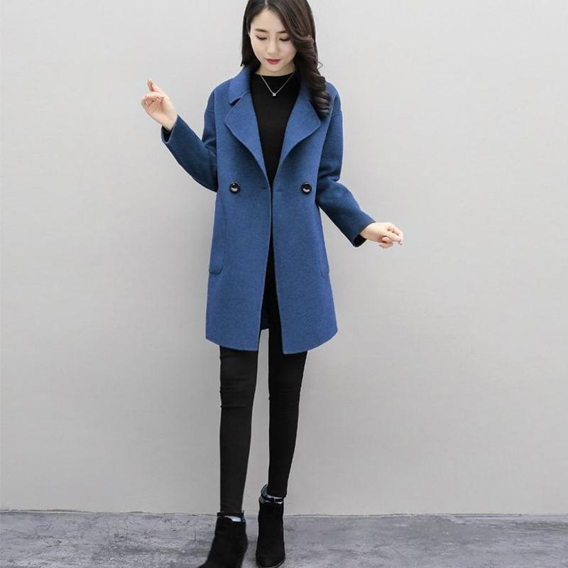 Women' Wool & Blends Autumn Winter Female Plus Size Woolen Coat Fashion Mid-Length Clothing Slim Korean Style Long Sleeve Coats, Black
Women' Wool & Blends Autumn Winter Female Plus Size Woolen Coat Fashion Mid-Length Clothing Slim Korean Style Long Sleeve Coats, Black