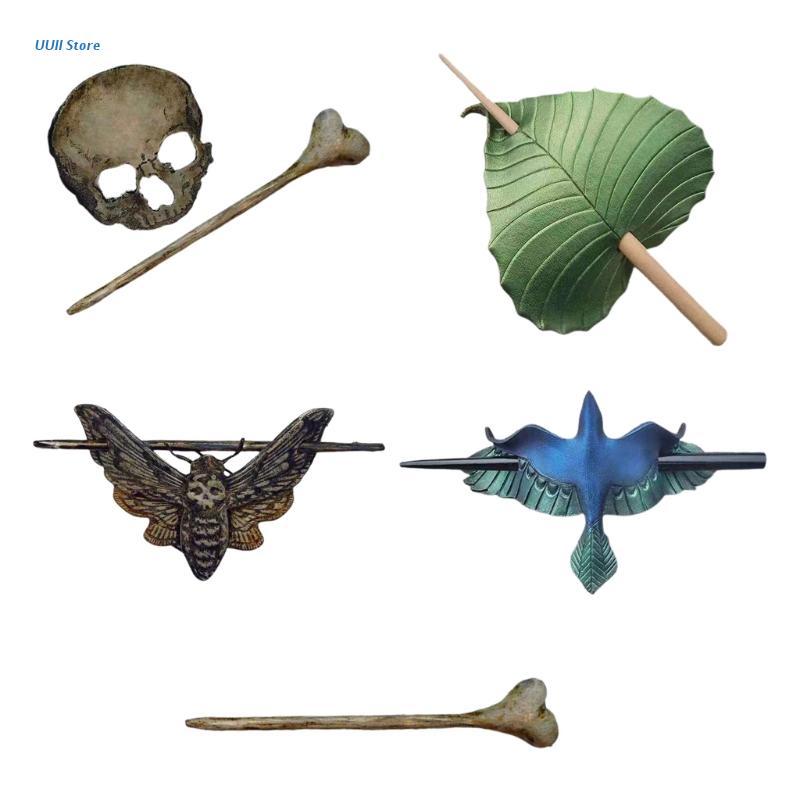 Hair Clips & Barrettes Halloween Horror Death Moth Skull Retro Stick Fork Bun Holder Creative Slide Hairpins With Faux Bone Barrett, Golden;silver
Hair Clips & Barrettes Halloween Horror Death Moth Skull Retro Stick Fork Bun Holder Creative Slide Hairpins With Faux Bone Barrett, Golden;silver