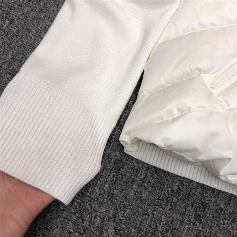 Women Fashion Hooded Down Jackets Knitted Sweater and 90% White Duck Down Patchwork Spring Coats Women Casual Outerwear 211007wtt
