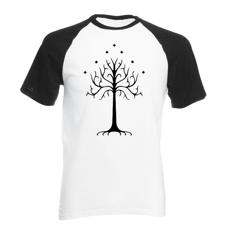 Summer The Hobbit Gondor White Tree Men Short Sleeve Tshirt Lord of Ring Top Fashion Casual O- Neck Cotton T Shirt Plus Size 210629