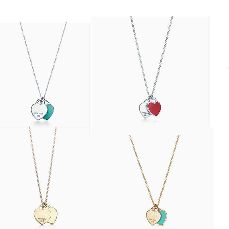 100% Classic Silver S925 women's necklace, fashionable 45cm, 60cm Double Heart Pendant Necklace, give girlfriend engagement gift
100% Classic Silver S925 women's necklace, fashionable 45cm, 60cm Double Heart Pendant Necklace, give girlfriend engagement gift