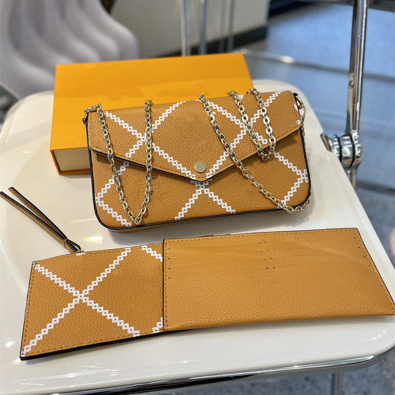3-piece Luxury Women Shoulder Bags Designer Floral Chains Bag Cute Lady Purses Wallets Card Holders Fashion Cross Body Phone Purse Diamond Lattice high quality, Multi
3-piece Luxury Women Shoulder Bags Designer Floral Chains Bag Cute Lady Purses Wallets Card Holders Fashion Cross Body Phone Purse Diamond Lattice high quality, Multi
