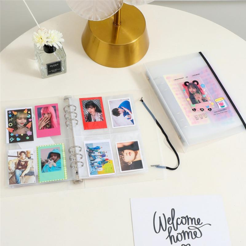 

Card Holders A5 Binder Collect Book Korea Idol Star Po Organizer Journal Diary Agenda Planner Cover School Stationery, D 2pcs