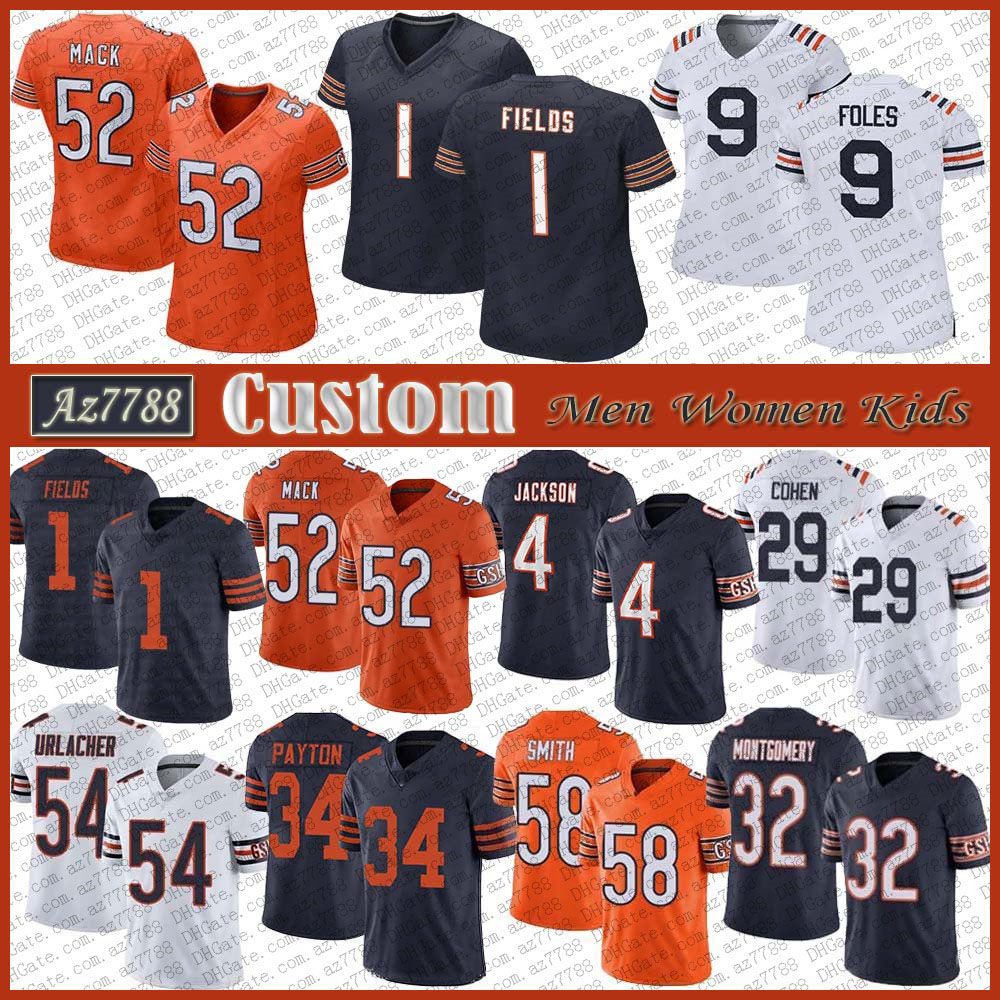 1 Justin Fields 52 Khalil Mack CHI Custom Men Women Kids Football Jersey 4 Eddie Jackson 29 Tarik Cohen 32 David Montgomery 14 Andy Dalton 25 Damien Williams 85 Cole Kmet, Shown
1 Justin Fields 52 Khalil Mack CHI Custom Men Women Kids Football Jersey 4 Eddie Jackson 29 Tarik Cohen 32 David Montgomery 14 Andy Dalton 25 Damien Williams 85 Cole Kmet, Shown